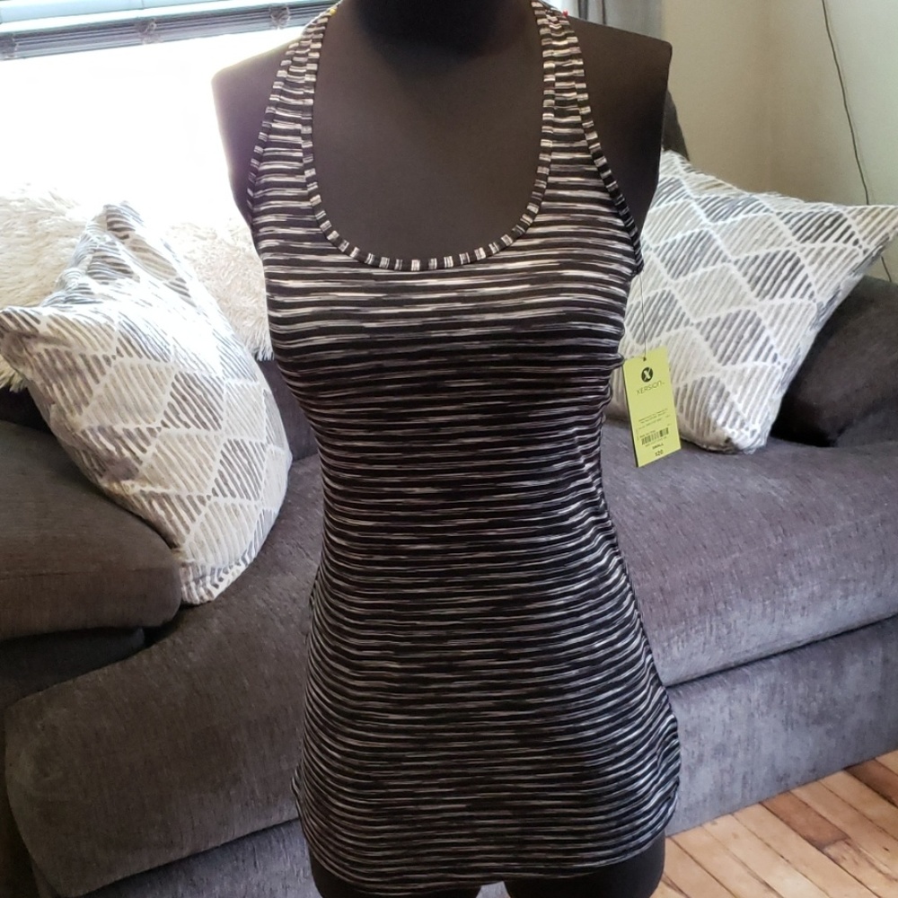 Brand new performance tank SZ.S black w/ stripes